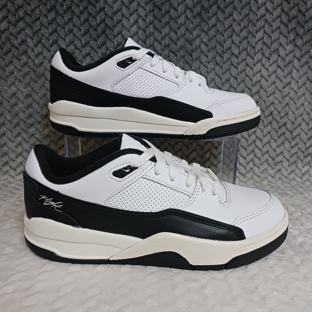 Air Jordan Flight Court White Black GS Boys Casual Athletic Sneaker Shoes Sz 7Y